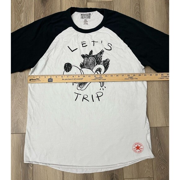 Converse x Rare Vintage Streetwear “Let's Trip” Goofy 1/2 Sleeve Mens Size XL - Picture 10 of 10